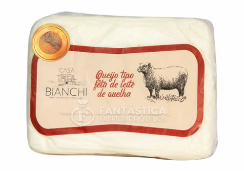 Queijo Tipo Feta de Leite de Ovelha Casa Bianchi